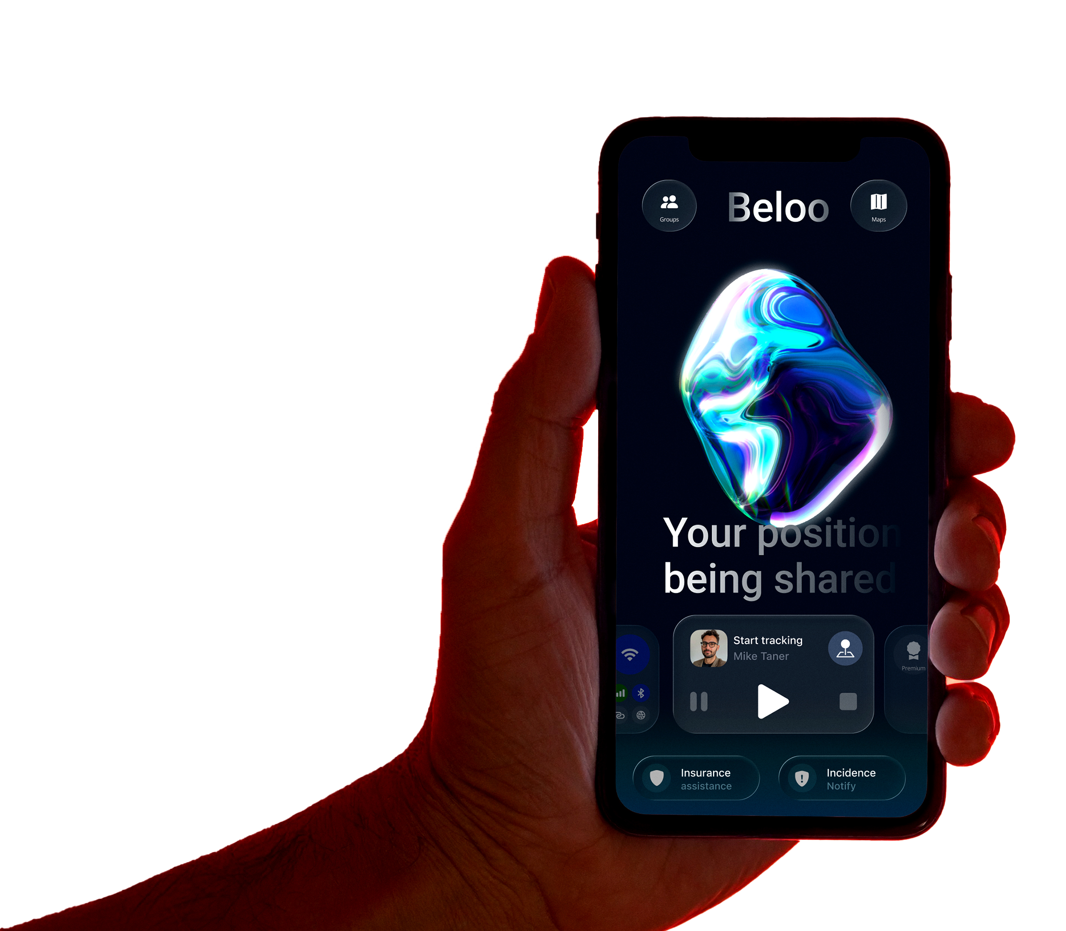 Beloo app — cyclist tracking and hands-free group communication